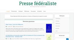 Desktop Screenshot of pressefederaliste.eu