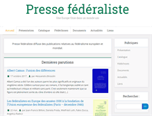 Tablet Screenshot of pressefederaliste.eu